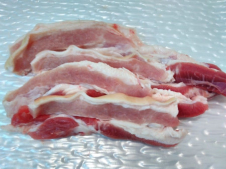 Panceta fresca de cerdo casero